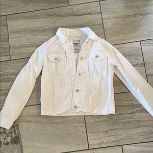 Abercrombie White Denim Jacket M